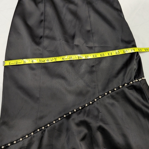Aidan By Aidan Mattox elegant Pearl trim Satin Dress​​​ 4 Homecoming NWT - Picture 8 of 15